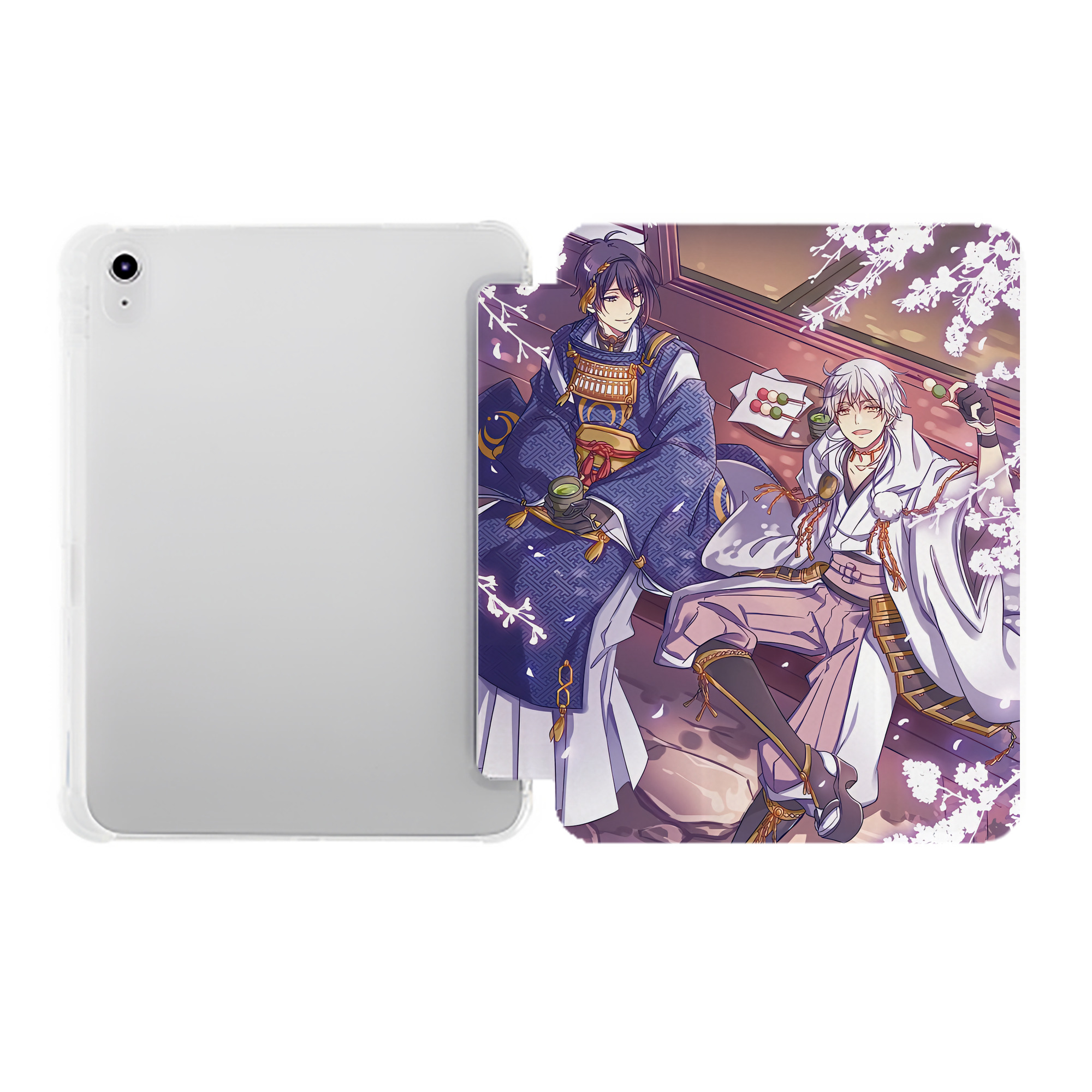 （画像用） 刀剣乱舞 Touken Ranbu IPad ケース ペン収納付き 三つ折りスタンド PUレザー×シリコン 対応機種9.5/10.5/10.9インチ